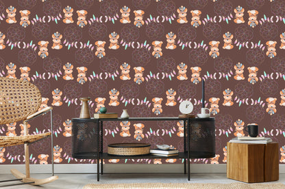 Wallpaper Foxes With Feathers