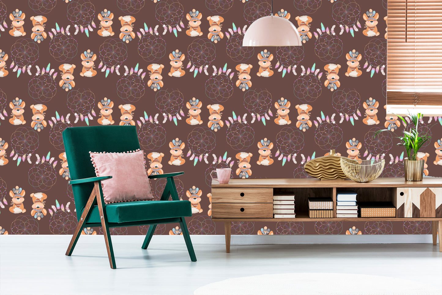 Wallpaper Foxes With Feathers