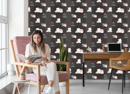Wallpaper Sleeping Teddy Bears And Fawns