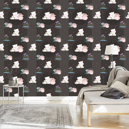 Wallpaper Sleeping Teddy Bears And Fawns