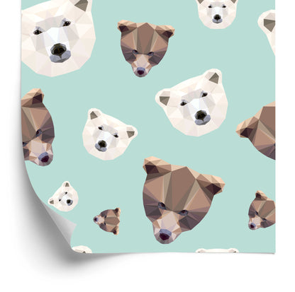 Wallpaper For Children - Geometric Bears