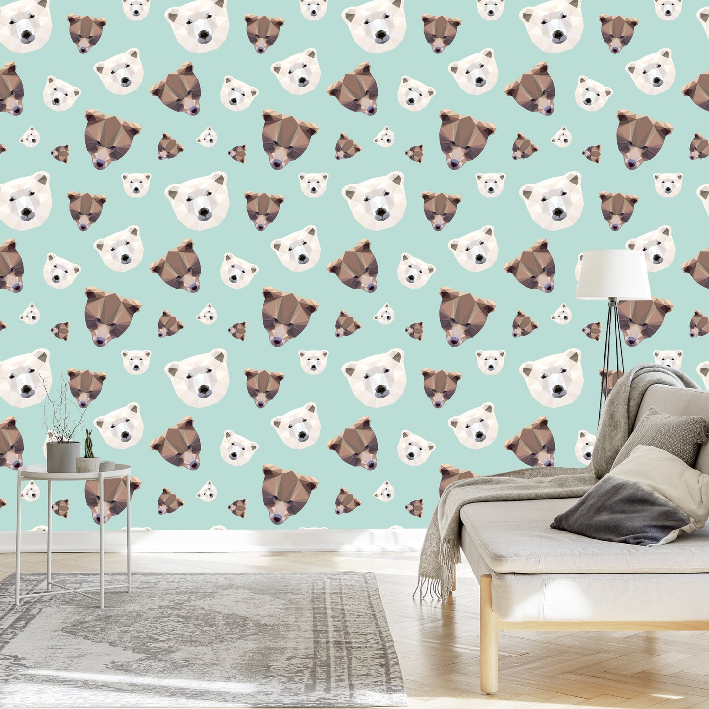 Wallpaper For Children - Geometric Bears