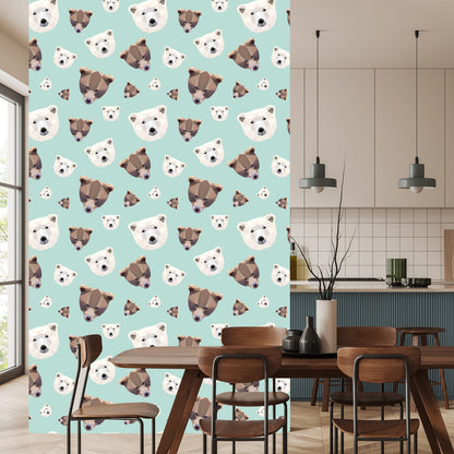 Wallpaper For Children - Geometric Bears