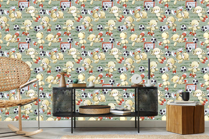 Wallpaper For Children - Adorable Teddy Bears - Footballers