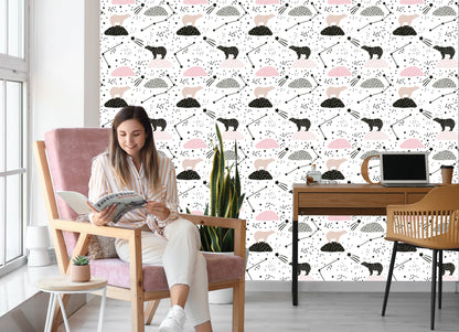 Wallpaper For Children - Bears And Stars