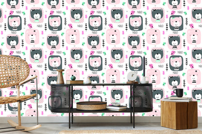Wallpaper Plants Birds Teddy Bears