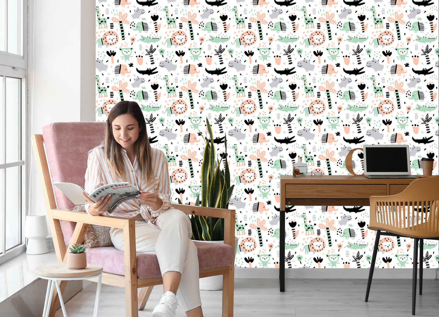 Wallpaper For Children - Jungle Animals