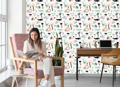 Wallpaper For Children - Jungle Animals