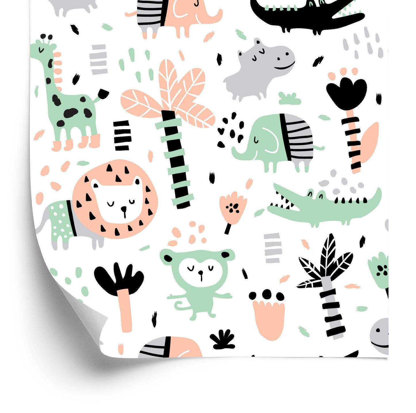 Wallpaper For Children - Jungle Animals
