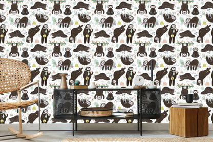 Wallpaper For Children - Sleeping Sloths