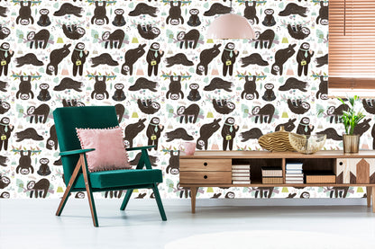 Wallpaper For Children - Sleeping Sloths