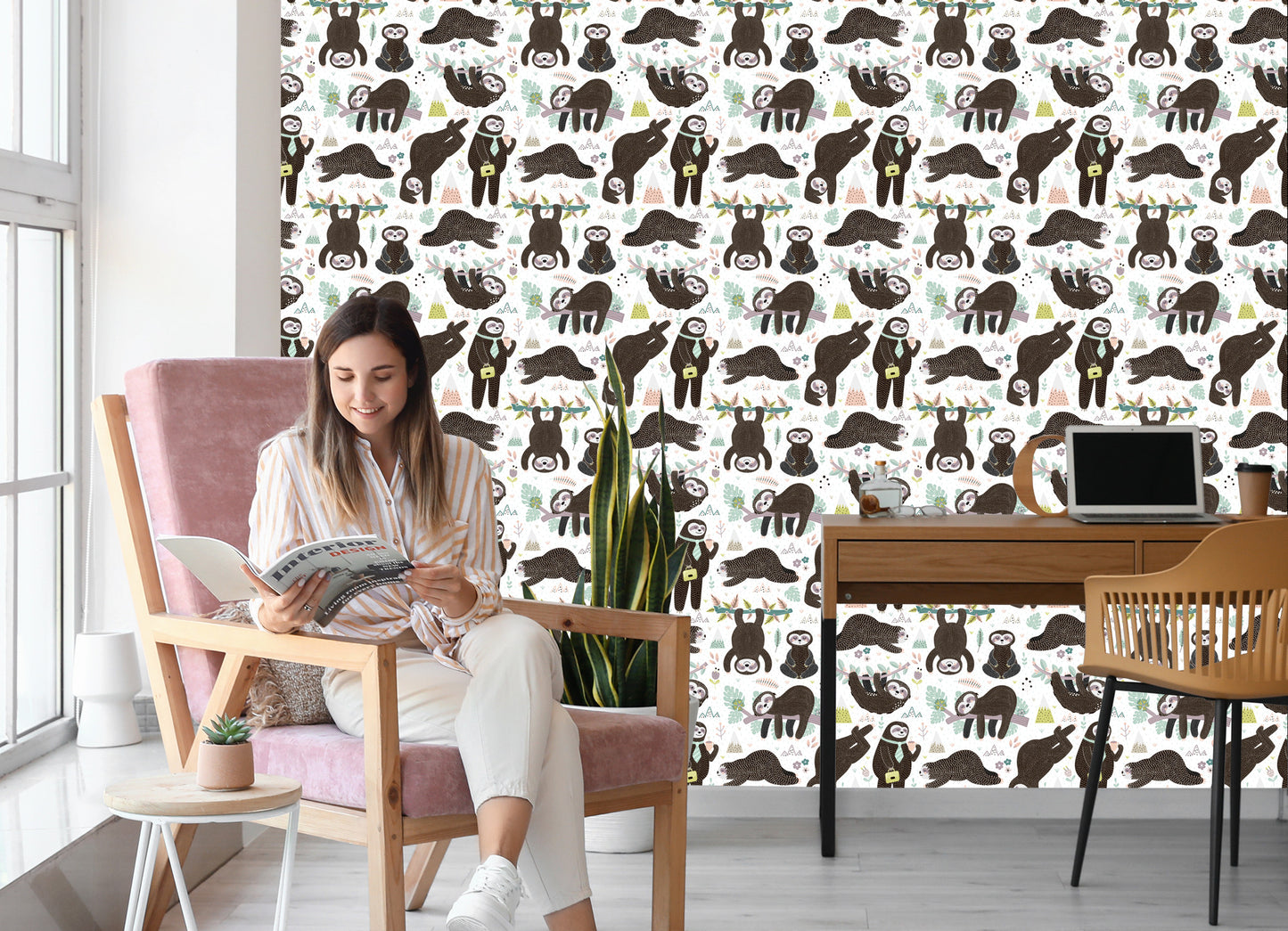 Wallpaper For Children - Sleeping Sloths