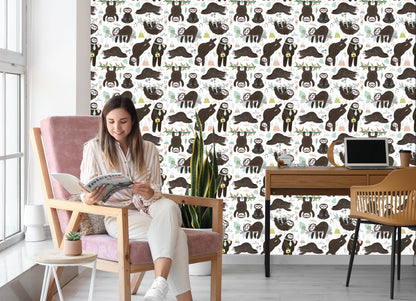 Wallpaper For Children - Sleeping Sloths