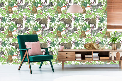Wallpaper Wild Animals And Leaves