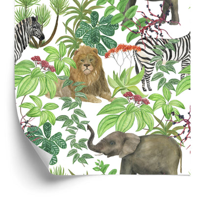 Wallpaper Wild Animals And Leaves