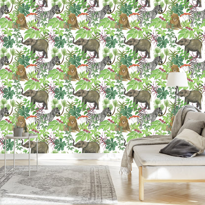Wallpaper Wild Animals And Leaves