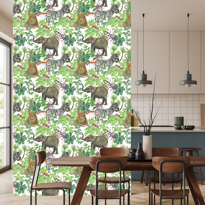 Wallpaper Wild Animals And Leaves