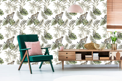 Wallpaper Wild Cats And Leaves