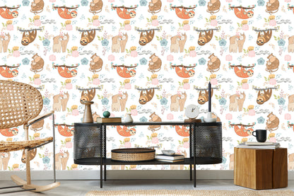 Wallpaper For Children - Happy Wild Animals