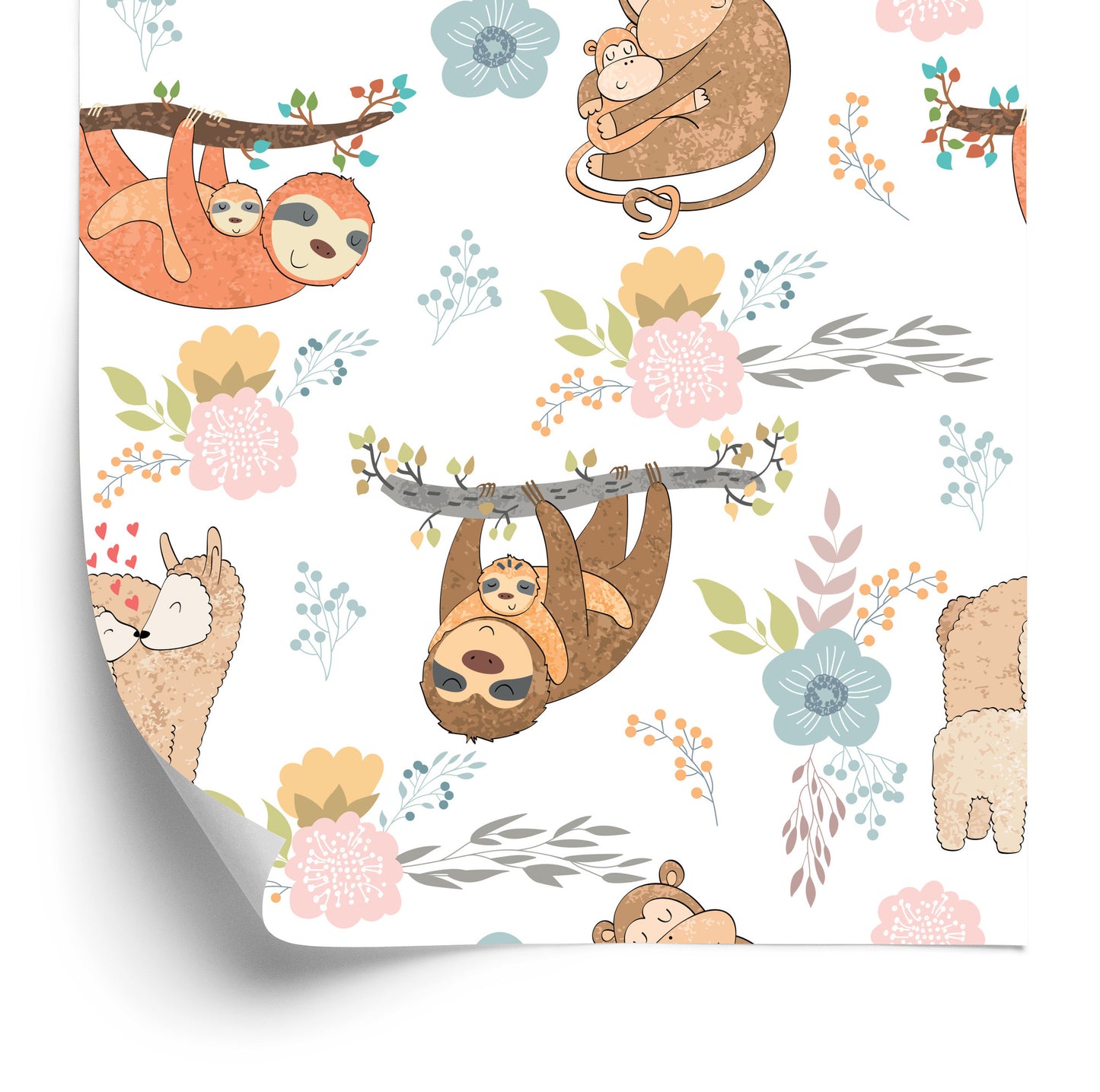 Wallpaper For Children - Happy Wild Animals