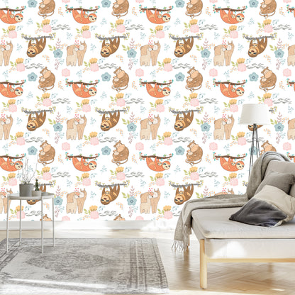 Wallpaper For Children - Happy Wild Animals