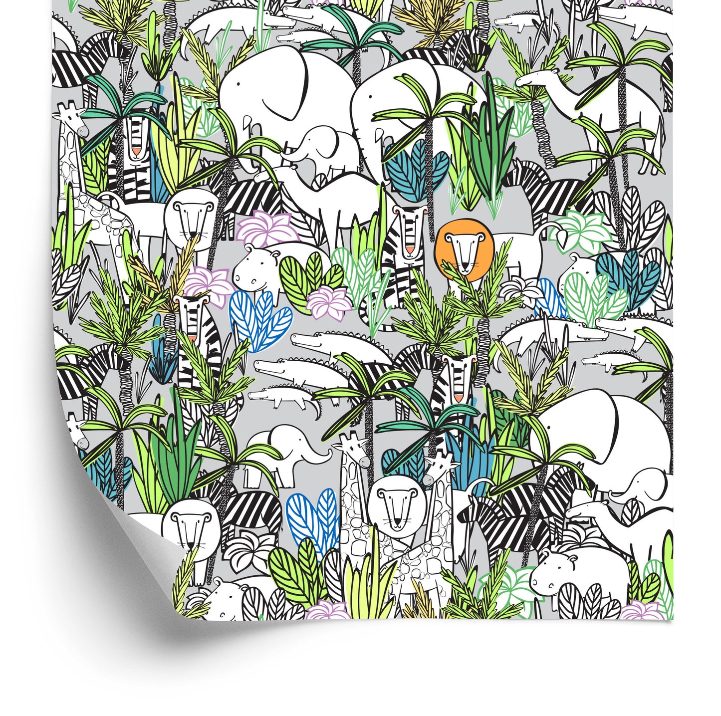 Wallpaper For Children - Savanna Wild Animals