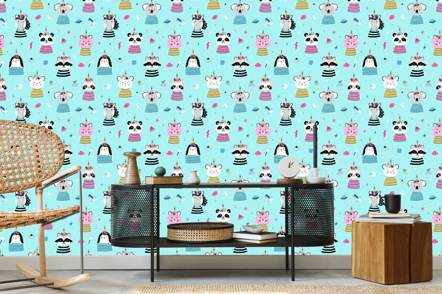 Wallpaper Colorful Animals Like From A Fairy Tale