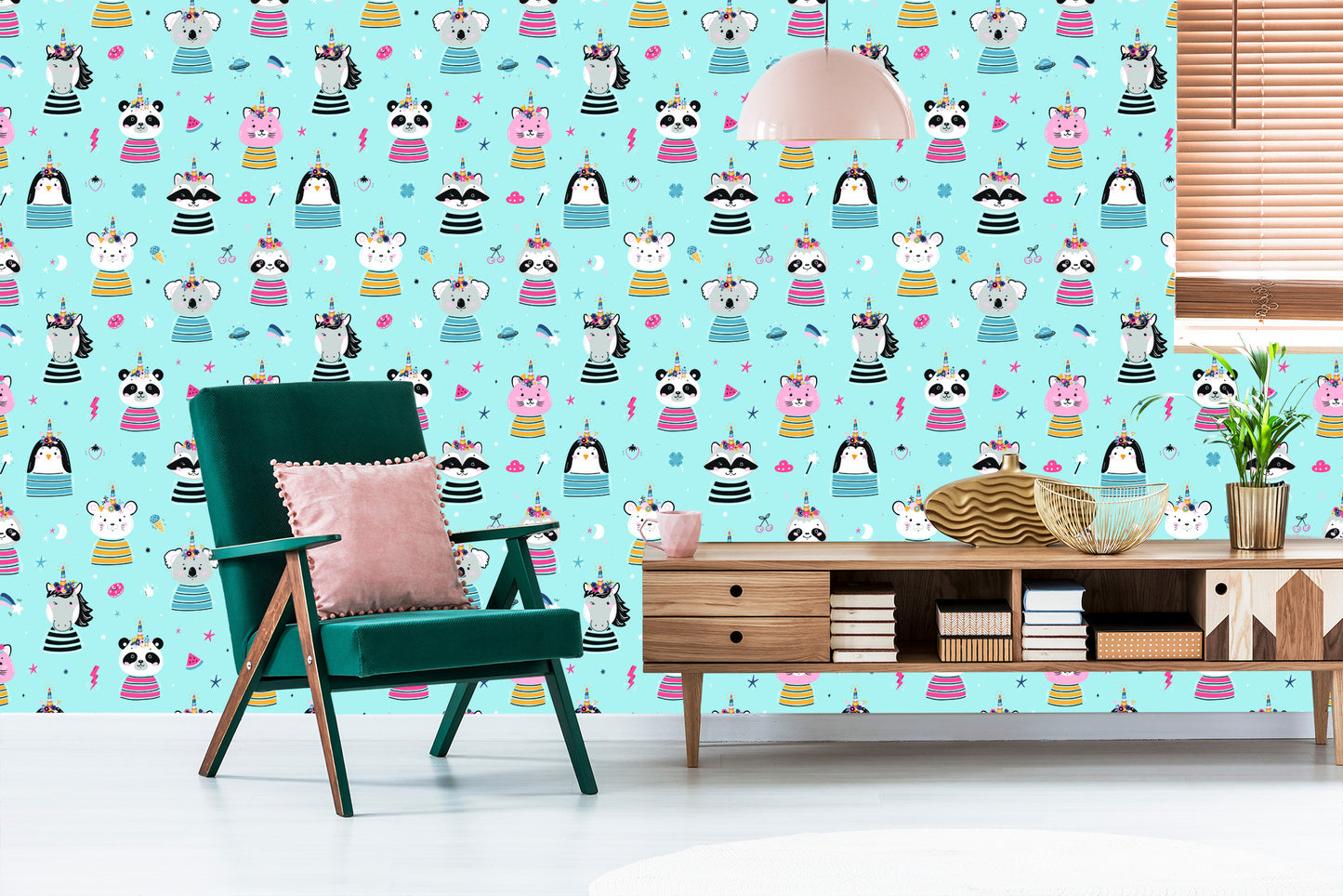 Wallpaper Colorful Animals Like From A Fairy Tale