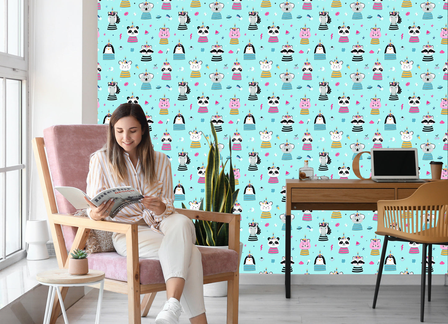 Wallpaper Colorful Animals Like From A Fairy Tale