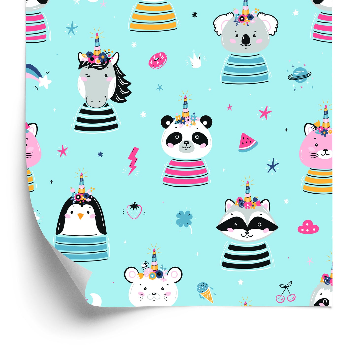 Wallpaper Colorful Animals Like From A Fairy Tale