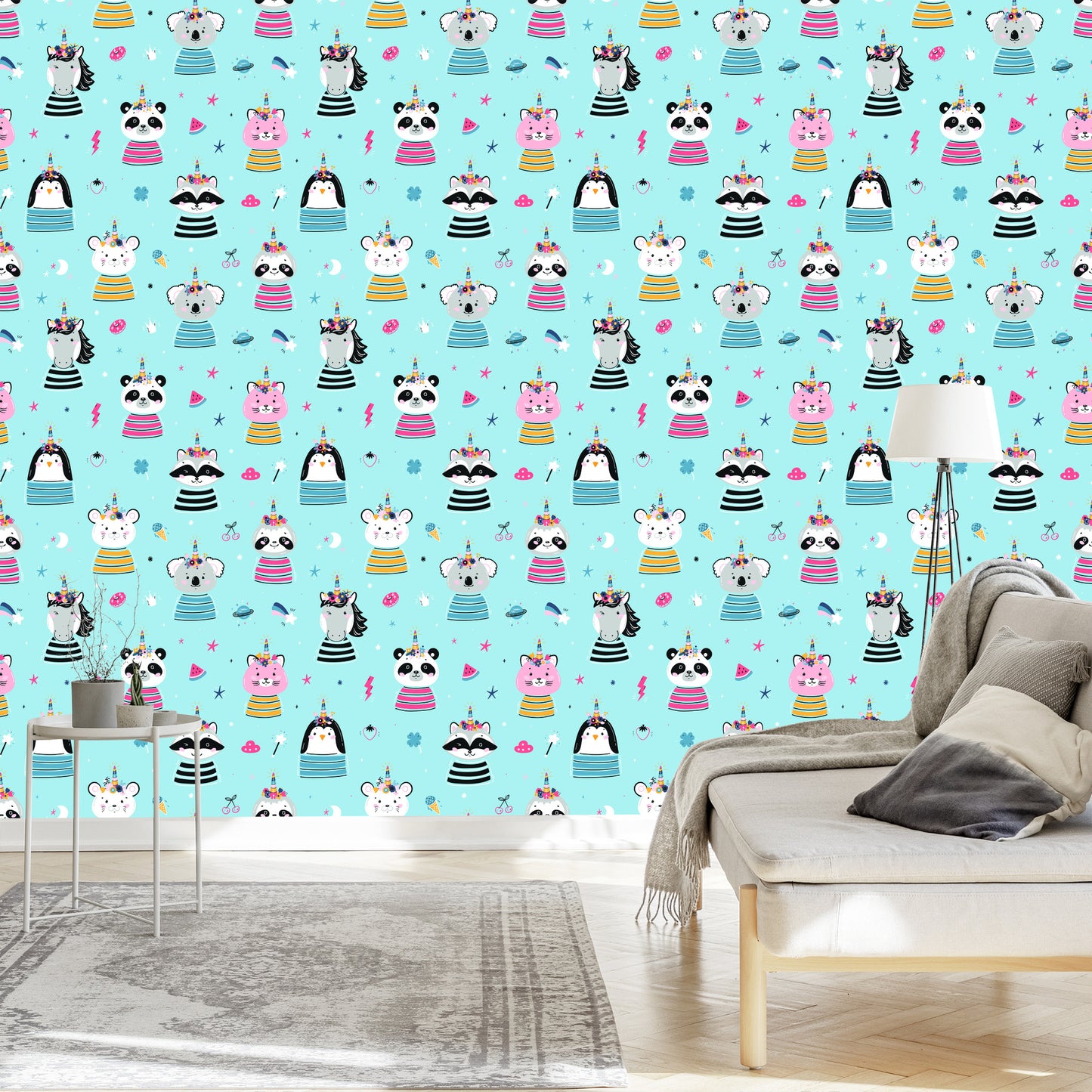 Wallpaper Colorful Animals Like From A Fairy Tale