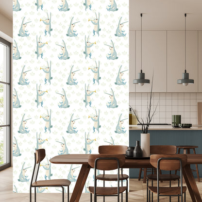 Wallpaper For Children - Joyful Musical Rabbits