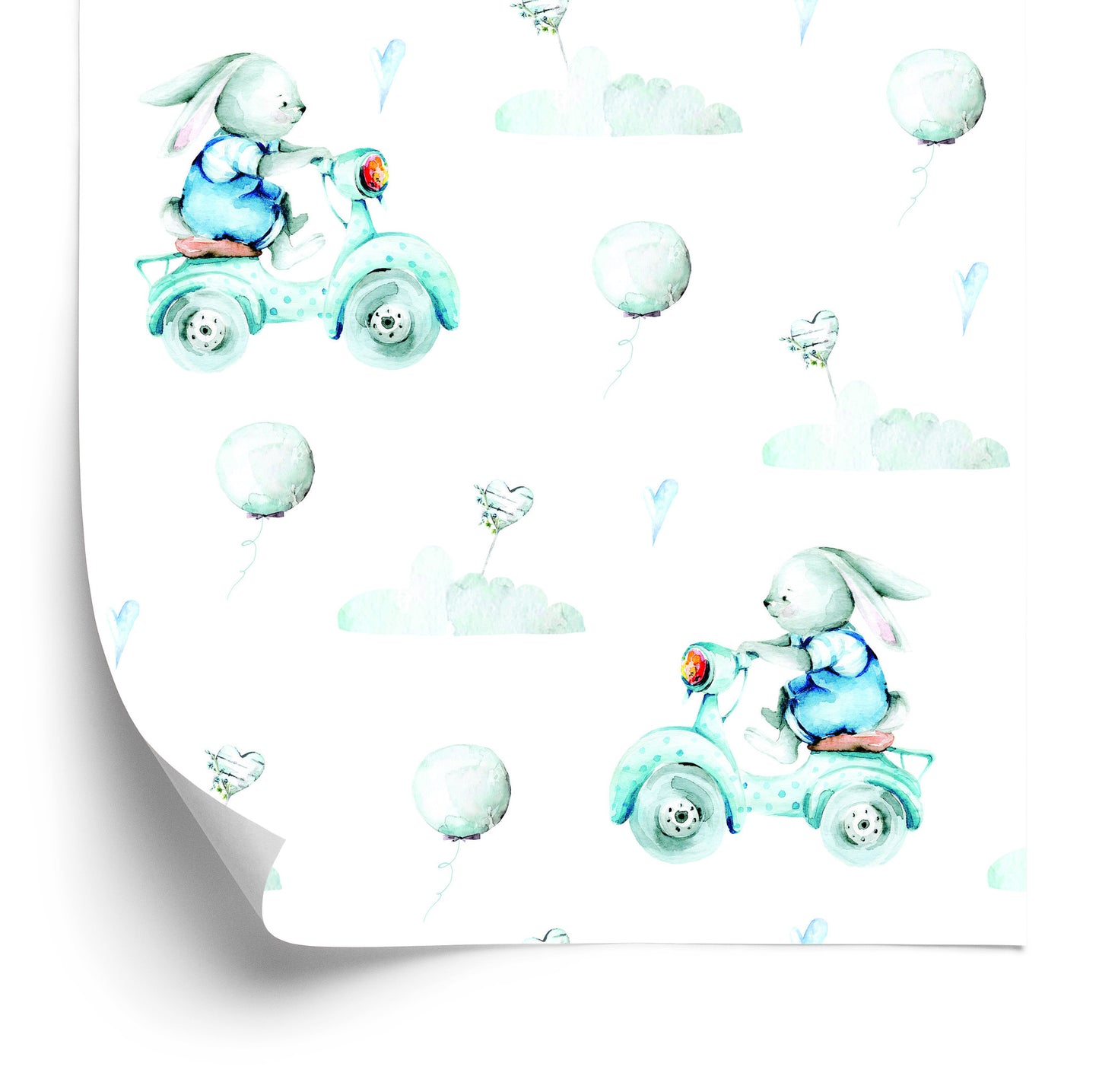 Wallpaper Bunnies And Hearts