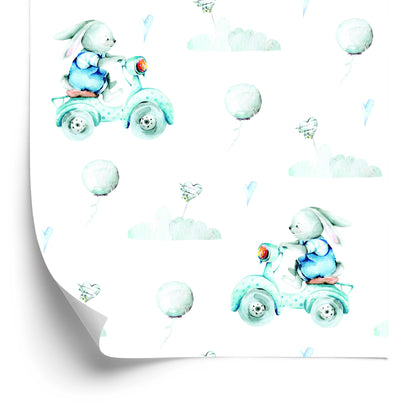 Wallpaper Bunnies And Hearts