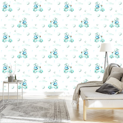 Wallpaper Bunnies And Hearts