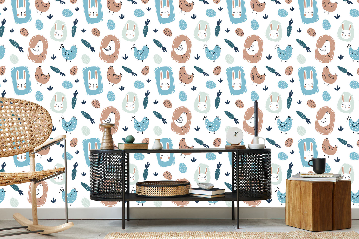 Wallpaper Rabbits And Birds
