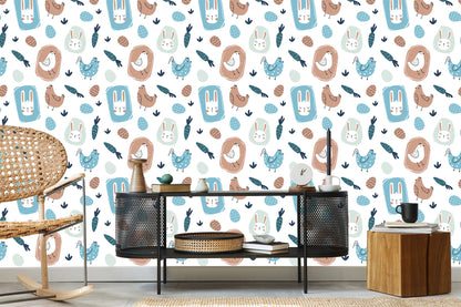 Wallpaper Rabbits And Birds