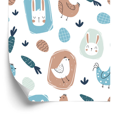 Wallpaper Rabbits And Birds