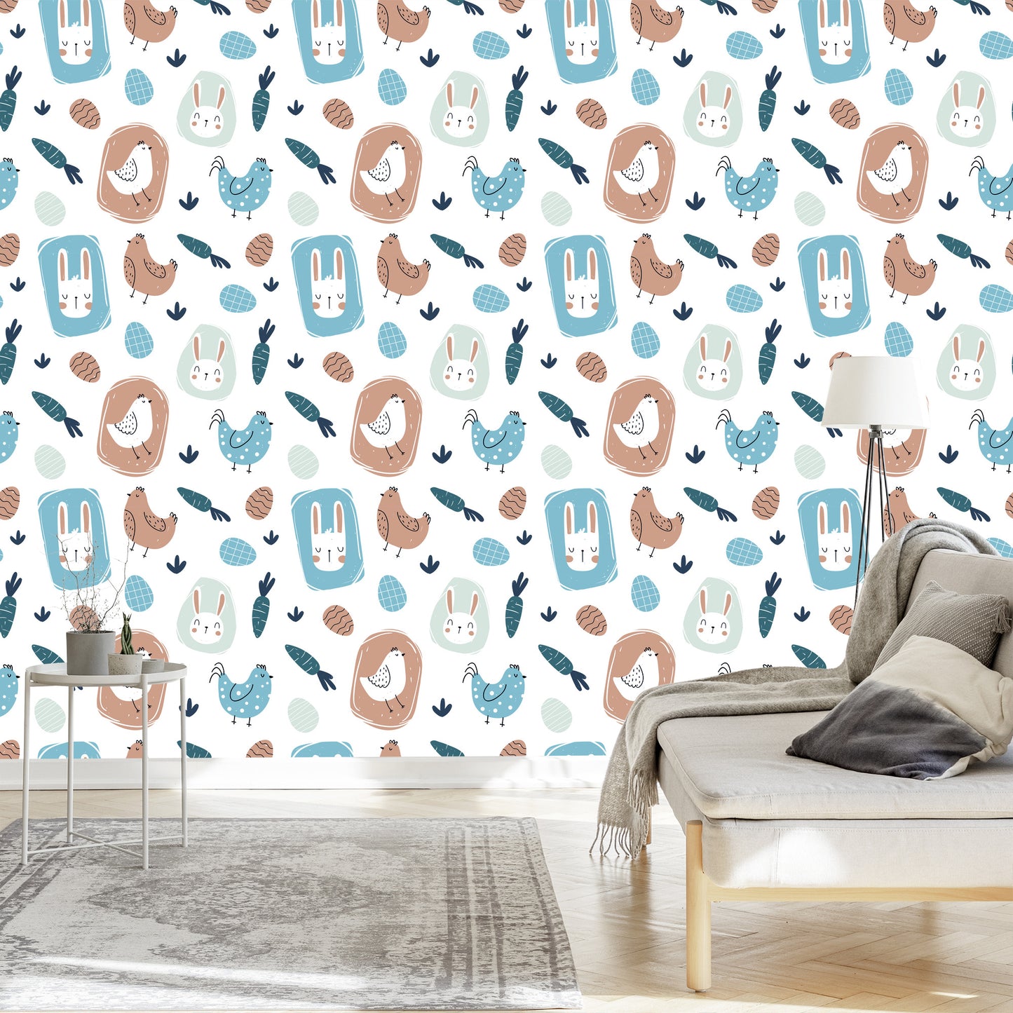 Wallpaper Rabbits And Birds