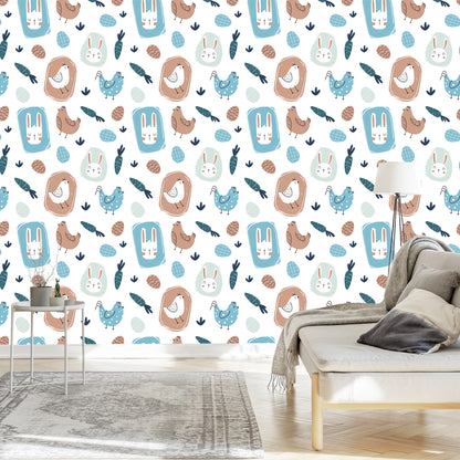 Wallpaper Rabbits And Birds