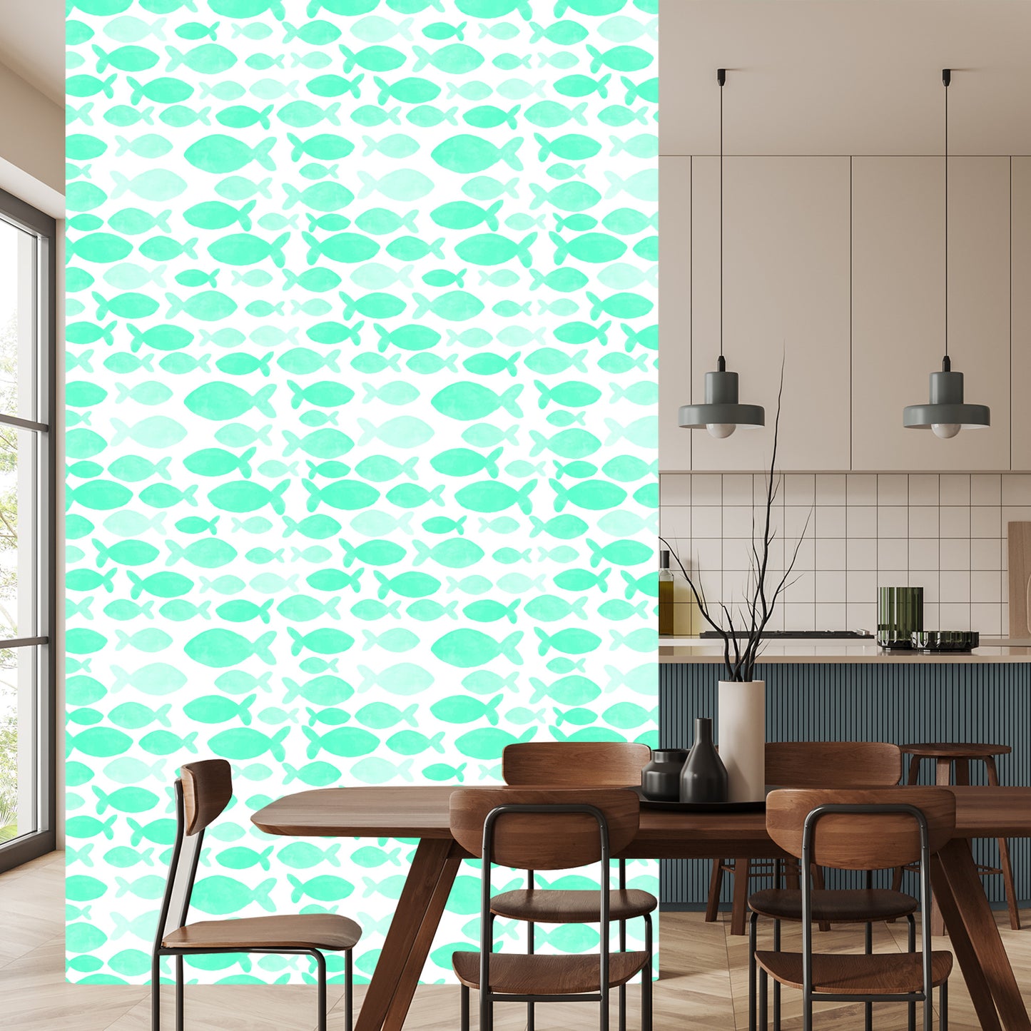 Wallpaper For Children - Watercolor Fish