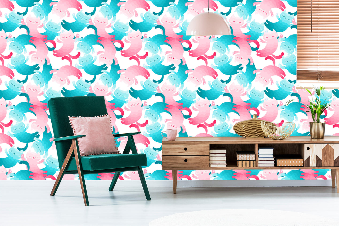 Wallpaper For Children - Colorful Cats