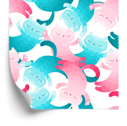 Wallpaper For Children - Colorful Cats