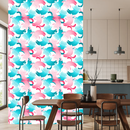 Wallpaper For Children - Colorful Cats