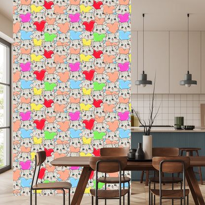 Wallpaper For Children - Happy Kittens And Hearts