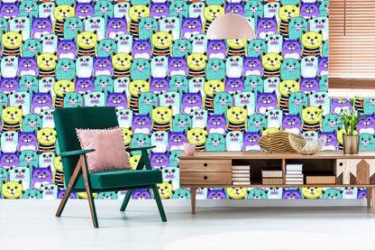 Wallpaper For Children - Colorful Cats
