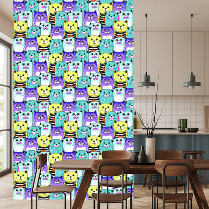 Wallpaper For Children - Colorful Cats