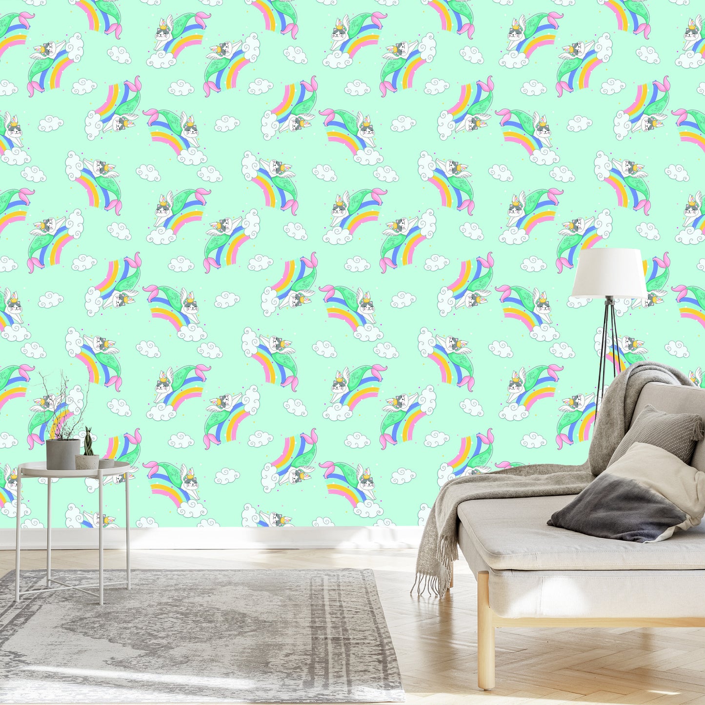 Wallpaper For Children - Sleeping Cats