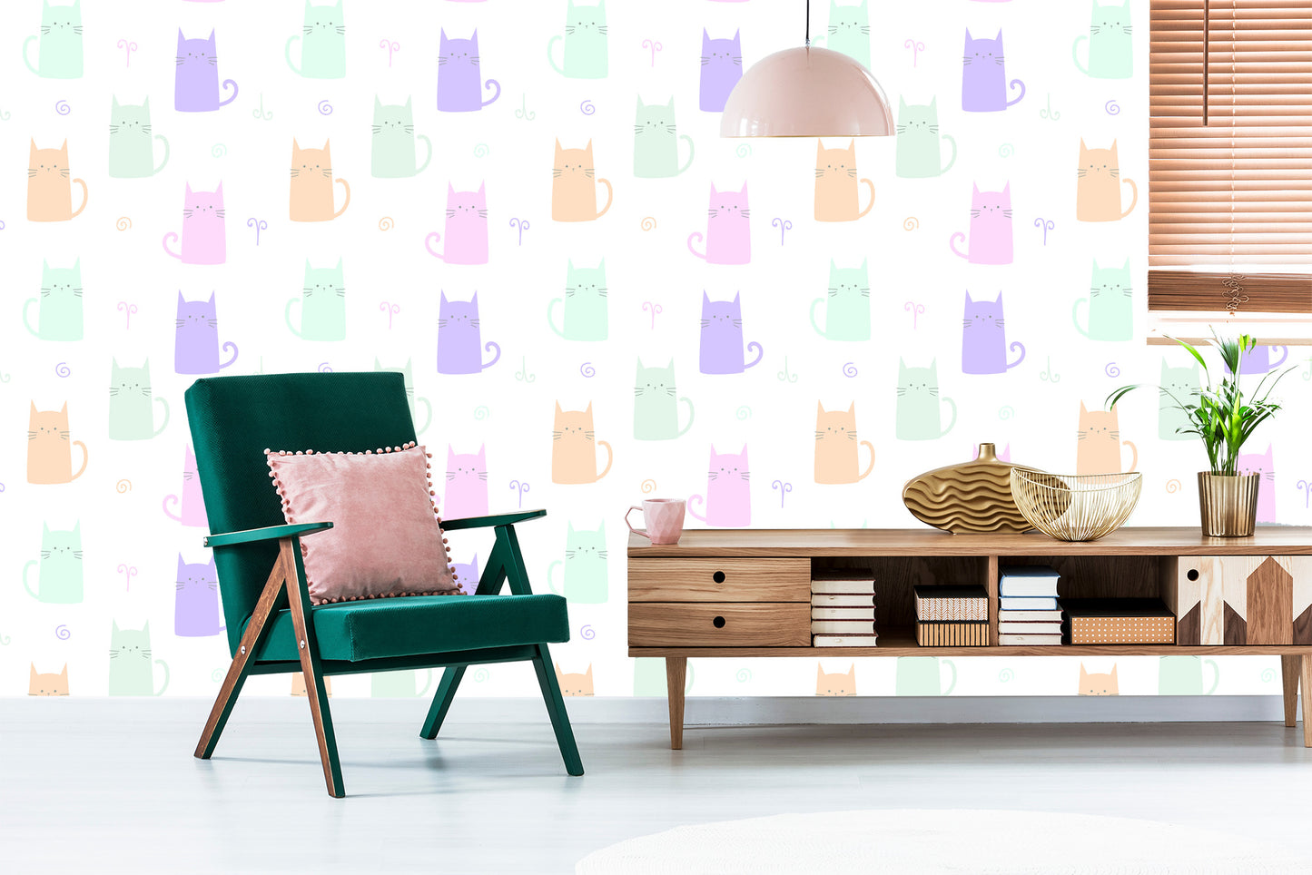 Wallpaper For Children - Colorful Cats