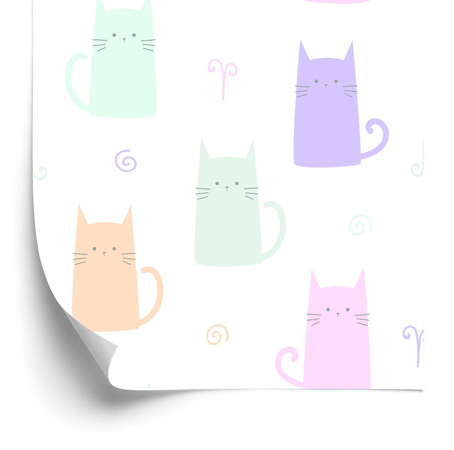 Wallpaper For Children - Colorful Cats